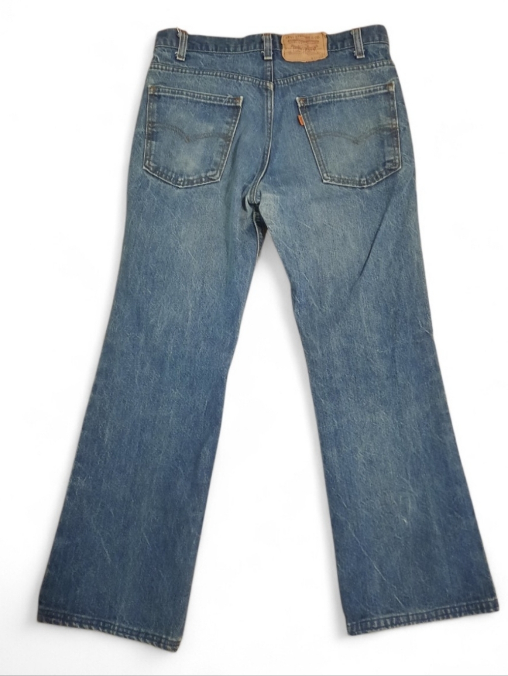 '81 LEVIS 517 Orange Tab Jeans Bootcut Ankle 80s Vintage Crop 12 32x27 - Picture 6 of 14
